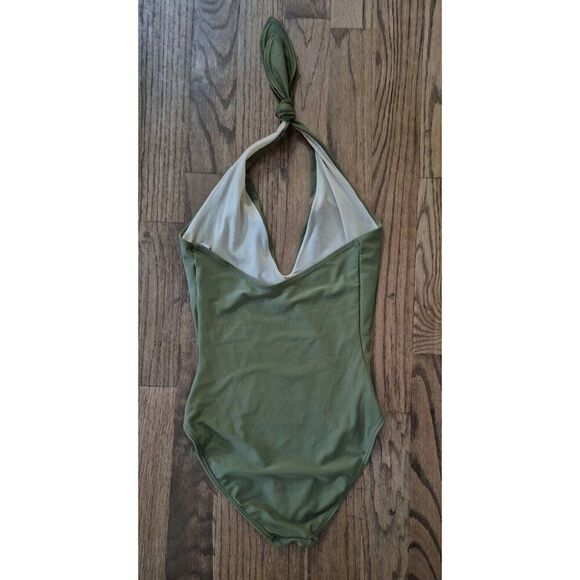 Sun Streak Haulter Rhinestoned One-piece Swimsuit Bathingsuit Women's Size 8 - Picture 3 of 4